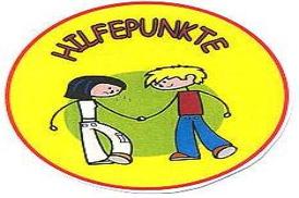 Logo Hilfepunkte: 2 Kinder geben sich die Hand