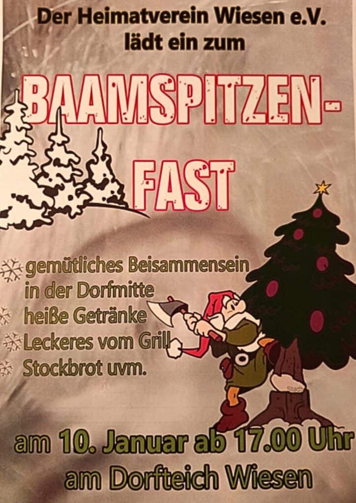 Flyer zum Baamspitzenfest 2026